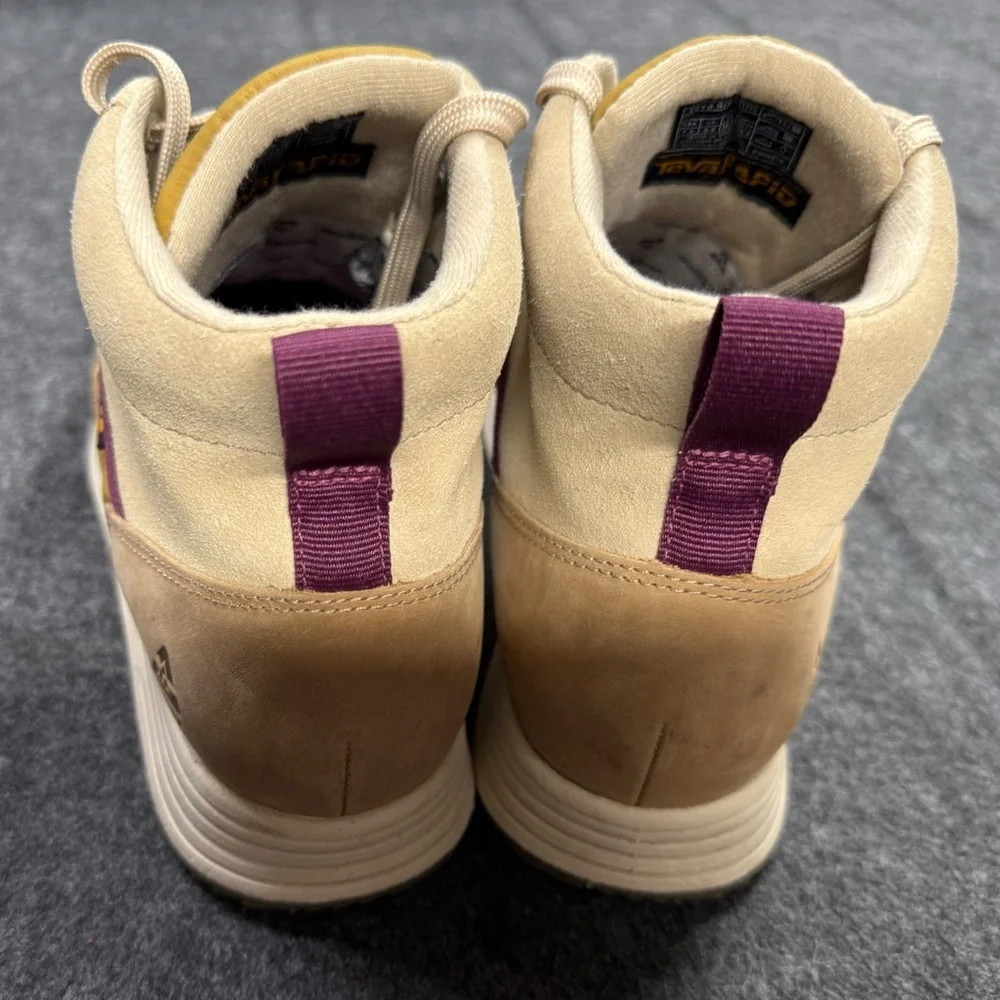 Teva Tan and Yellow Quilted High-Top Sneakers - Picture 3 of 7